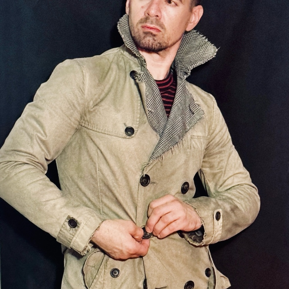 ICEBERG HISTÓRIC RAIN/TRENCH-COATV Men's Tan Double-Breasted Jacket